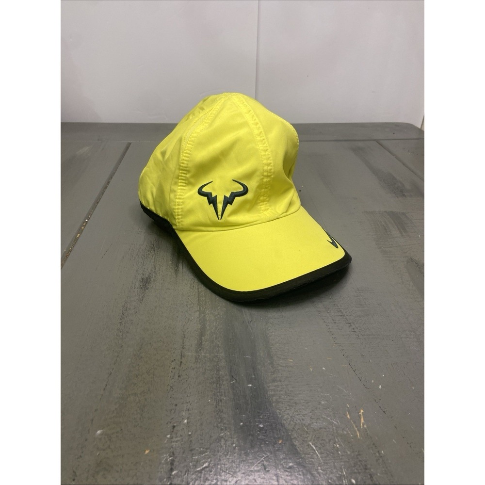 Nike Rafael Nadal Dri-FIT Corner Bull Hat Neon Yellow Tennis